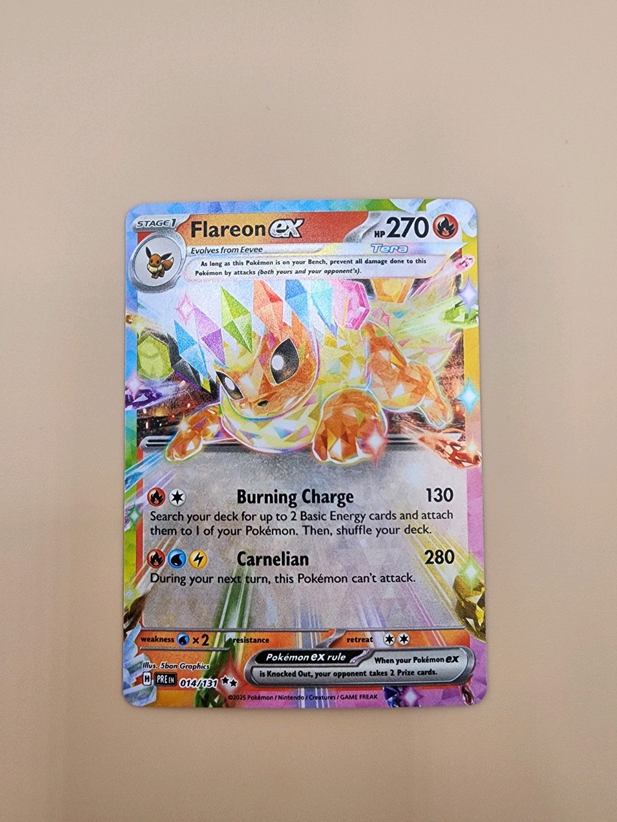 Flareon ex 014/131 Prismatic Evolutions Holo