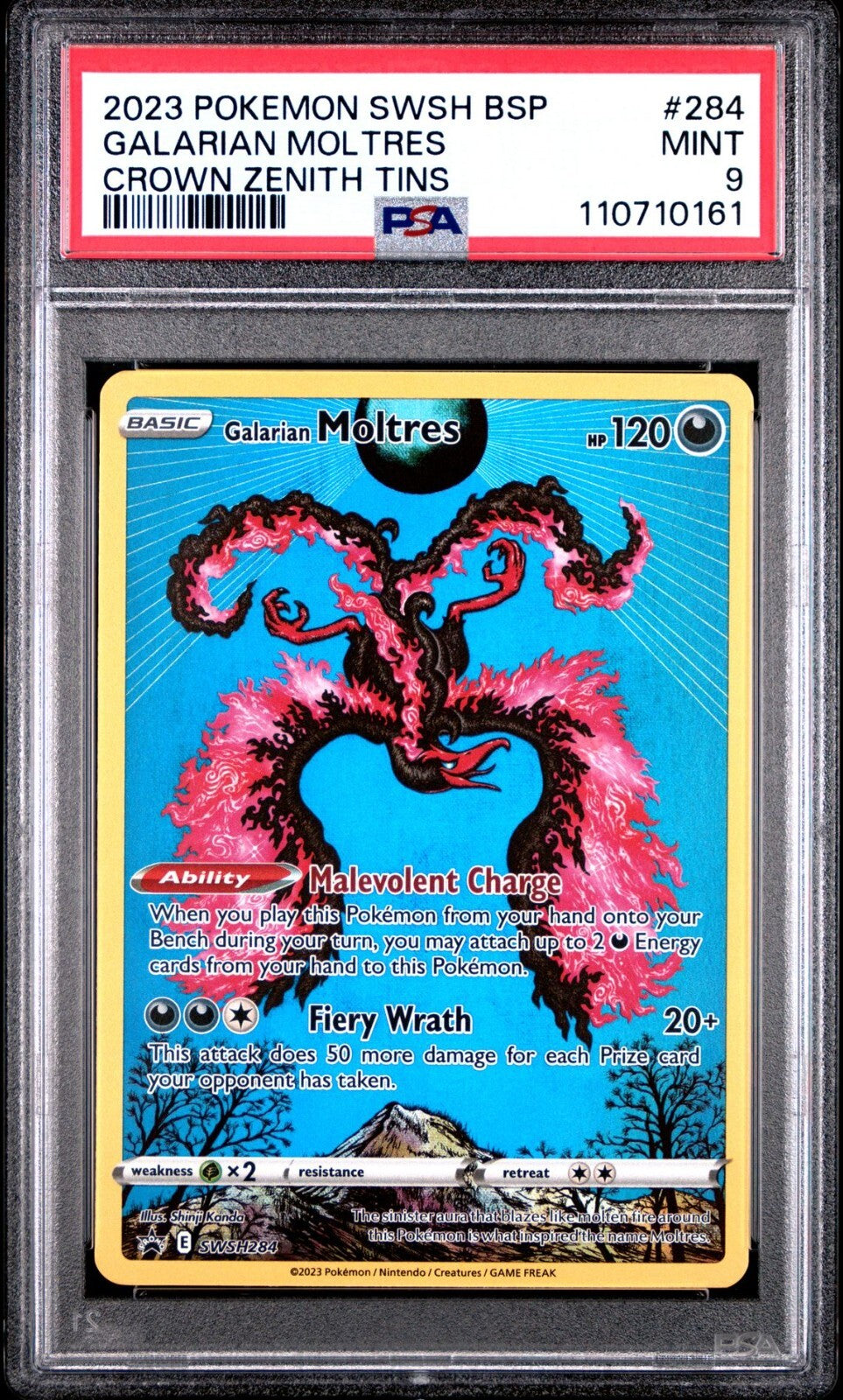 Galarian Moltres SWSH284 SWSH: Sword & Shield Promo Cards Holo PSA 9