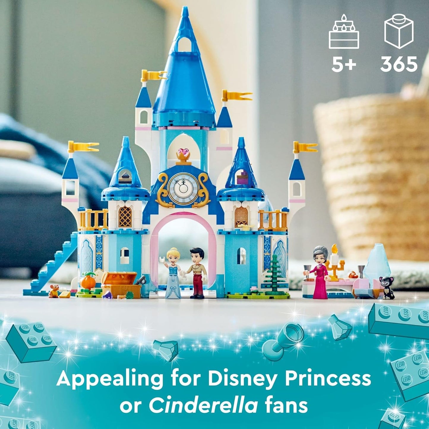 Cinderella and Prince Charming's Castle 43206