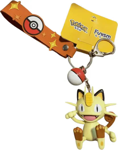 Pokémon Funism Meowth Keychain with Pokeball