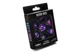 FanRoll 7 Dice Set 16mm "Greatest Hits" Eternal Purple/Blue box
