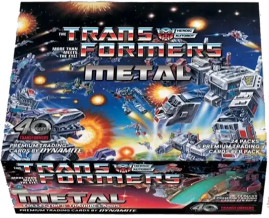 2026 Dynamite Transformers 40th Anniversary Metal Collector’s Trading Cards Hobby Collector Box