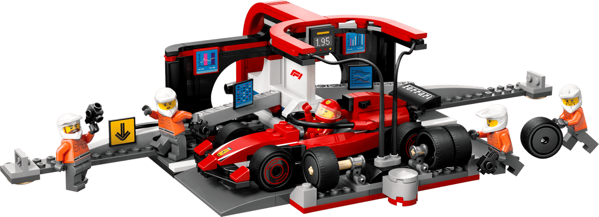 F1® Pit Stop & Pit Crew with Ferrari Car 60443
