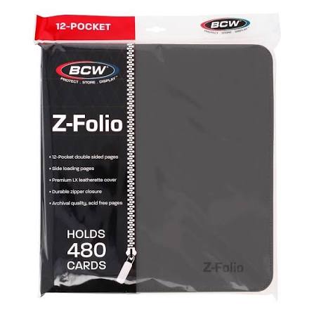 12 pocket BCW z-folio grey binder