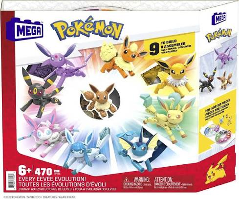 MEGA Pokémon "Every Eevee Evolution!" Building Toys Set.