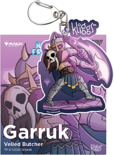 Gatherers' Tavern MTG Keychain- Reality Fractured Garruk Veiled Butcher