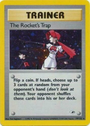 The Rocket's Trap 019/132 Gym Heroes Holo Lightly Played LP