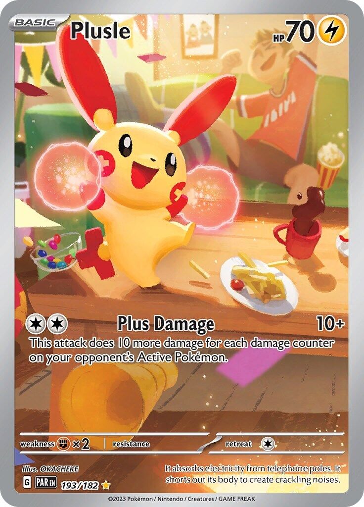 Plusle 193/182 Sv04: Paradox Rift Holo Near Mint (NM)