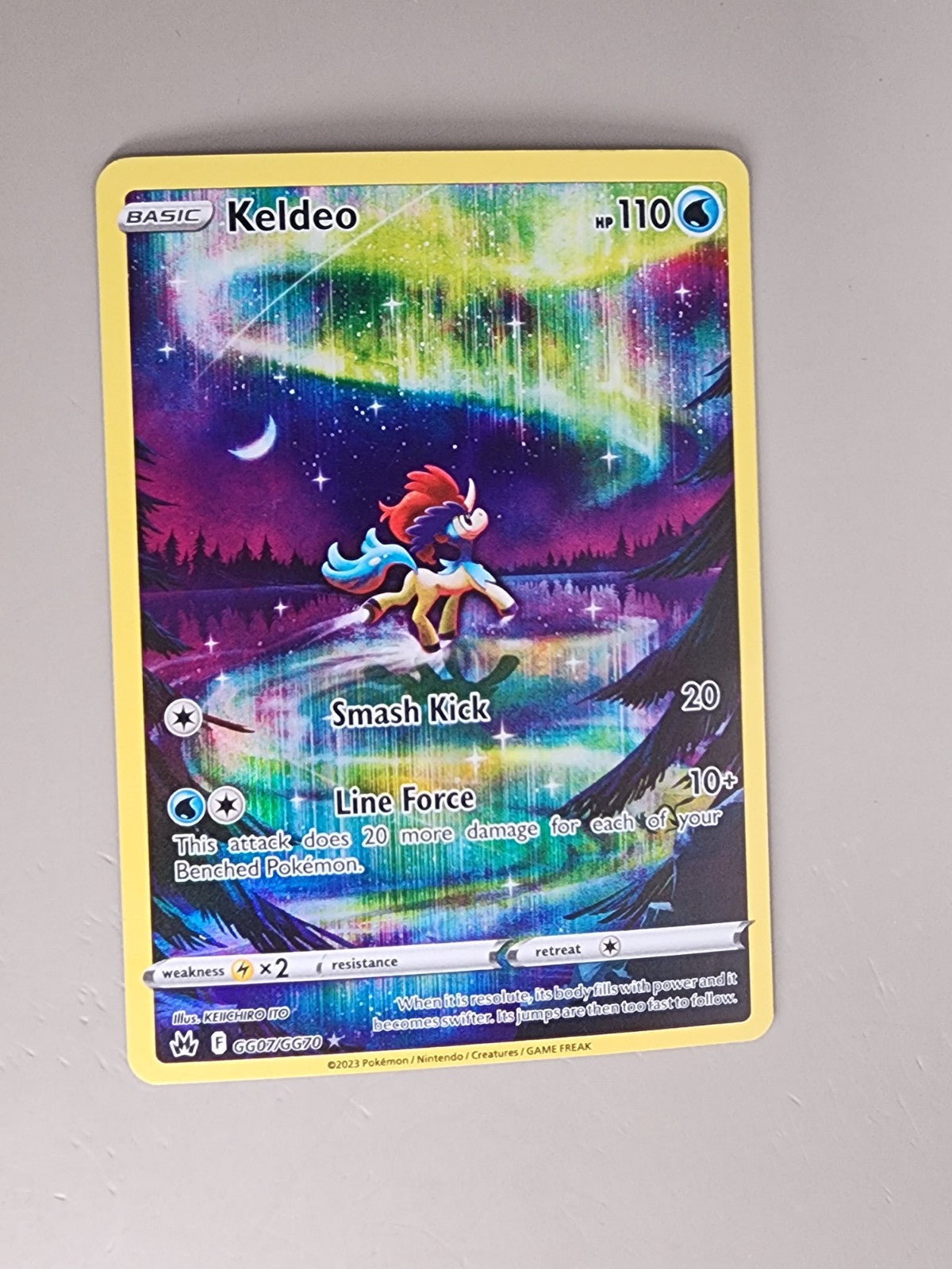 Keldeo GG07/GG70 Crown Zenith: Galarian Gallery Holo MP