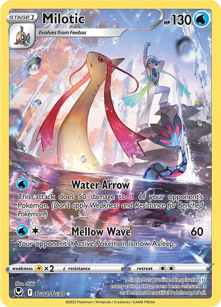 2022 POKEMON SWORD & SHIELD SILVER TEMPEST TG02 FULL ART/MILOTIC PSA 9