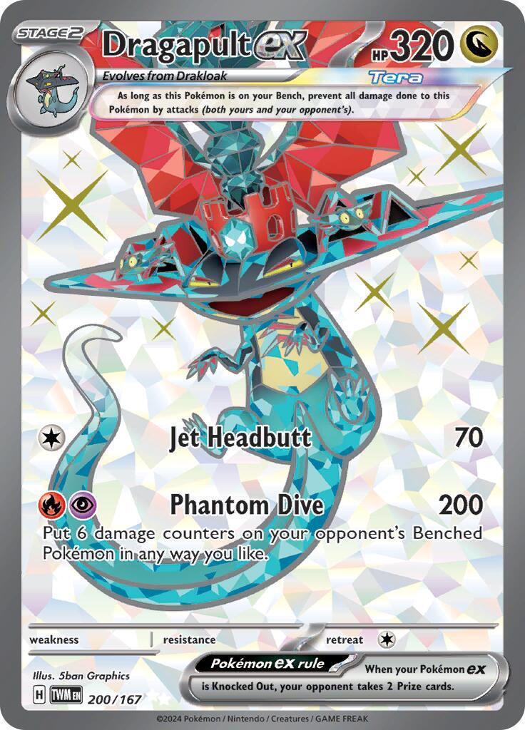 Dragapult ex 200/167 Sv06: Twilight Masquerade Holo  Near Mint (NM)