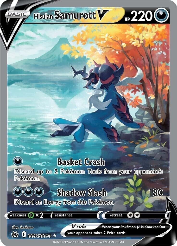 Hisuian Samurott V GG51/GG70 Crown Zenith: Galarian Gallery Holo NM