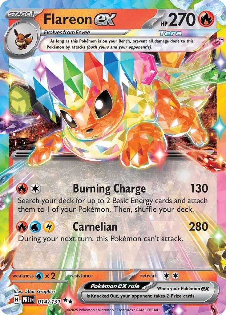 4- Flareon ex 014/131 Prismatic Evolutions Holo