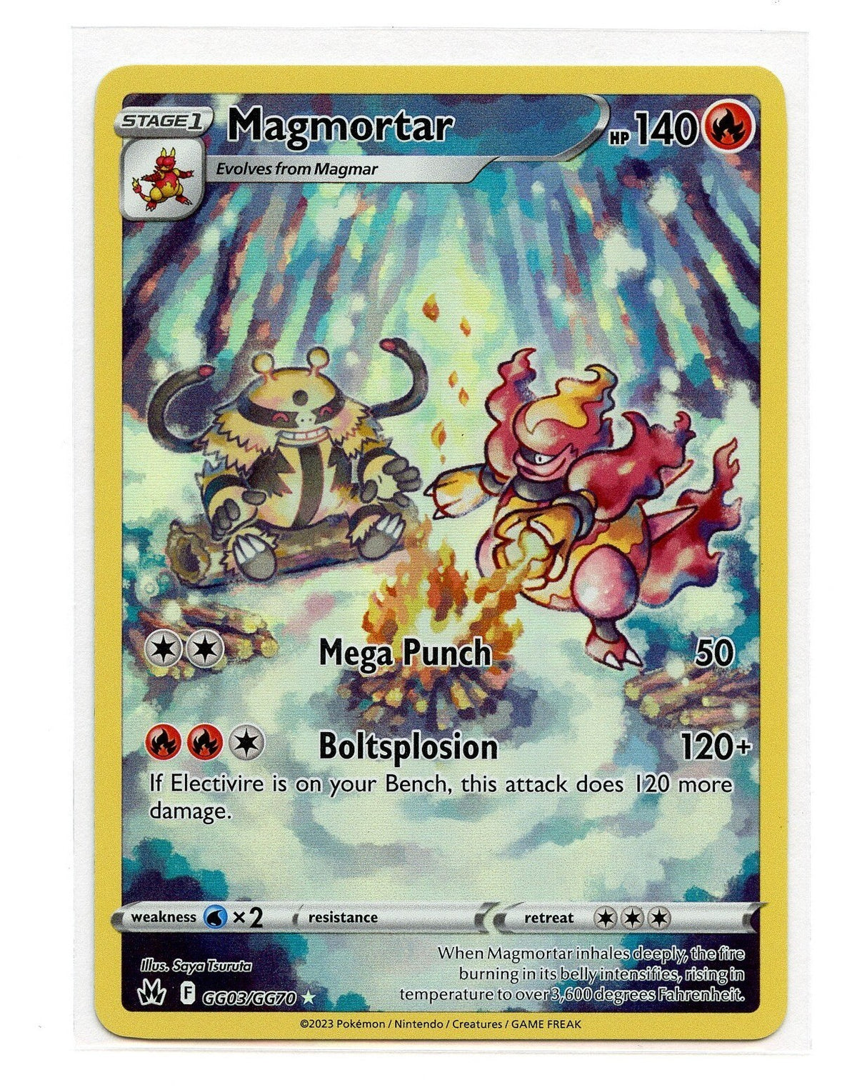 Magmortar GG03/GG70 SWSH: Crown Zenith: Galarian Gallery Holo Near Mint NM