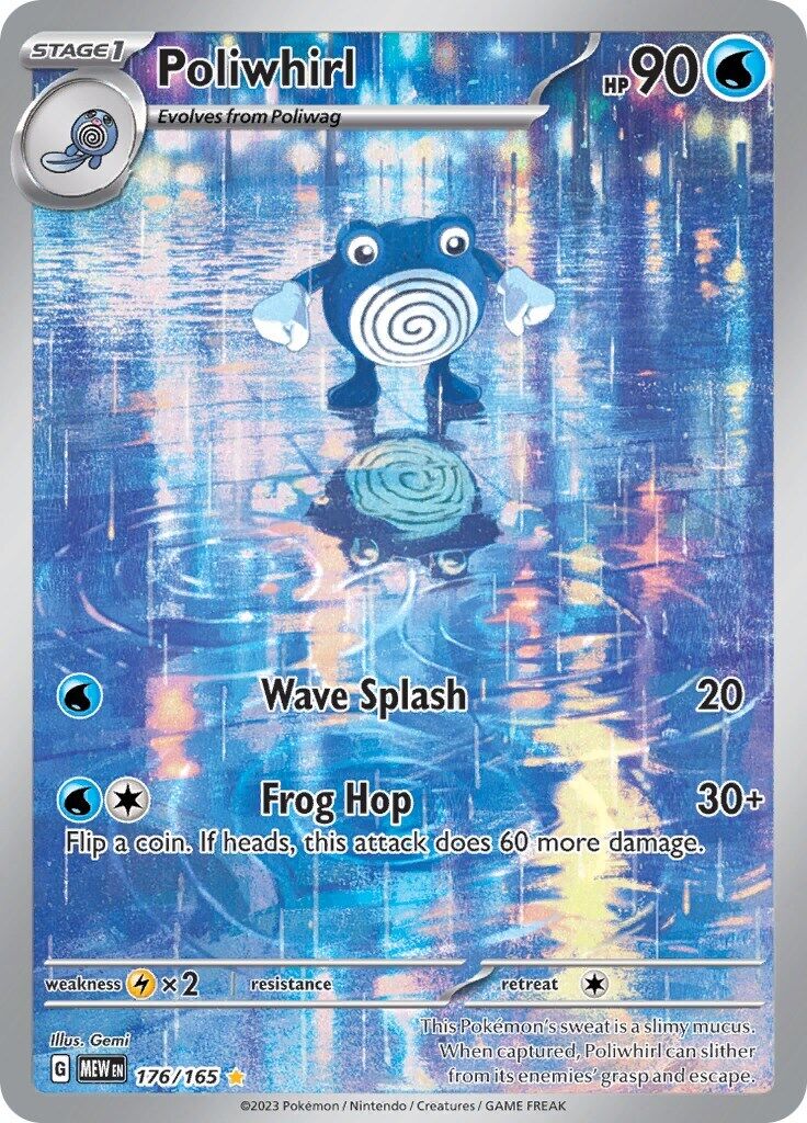 Poliwhirl 176/165 Sv: Scarlet & Violet 151 Holo NEAR MINT-MINT+  PSA 8.5