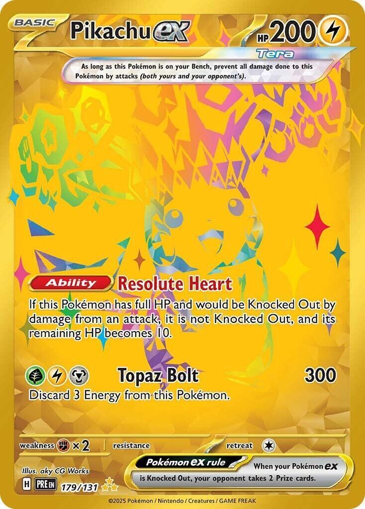 Pikachu ex 179/131 Prismatic Evolutions Holo Near Mint (NM)