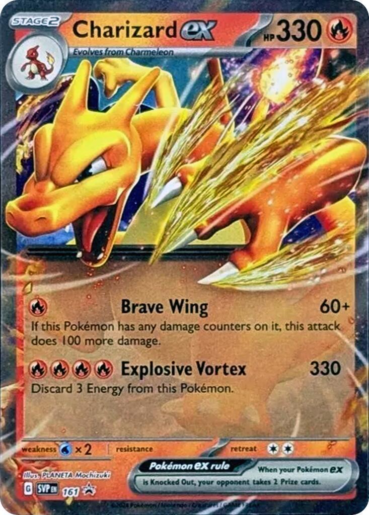 2024 POKEMON SVP EN-SV BLACK STAR PROMO 161 CHARIZARD EX PSA 8