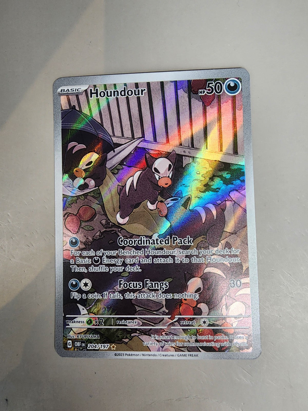 Houndour 204/197 Obsidian Flames Holo NM