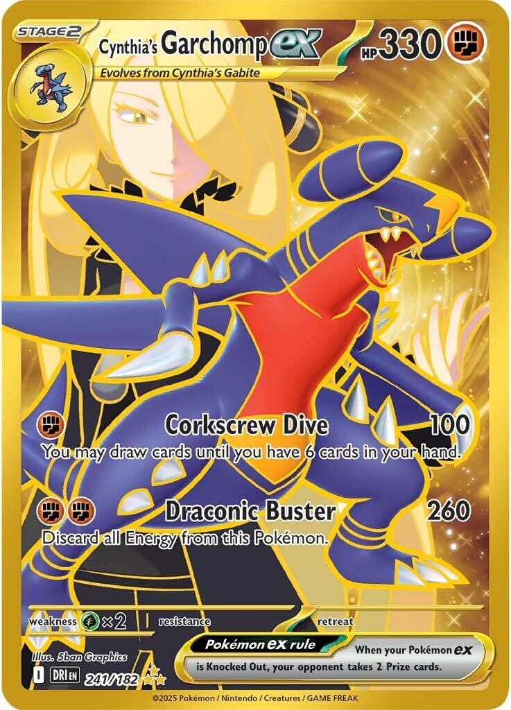 Cynthia's Garchomp ex 241/182 Sv10: Destined Rivals Holo Near Mint (NM)
