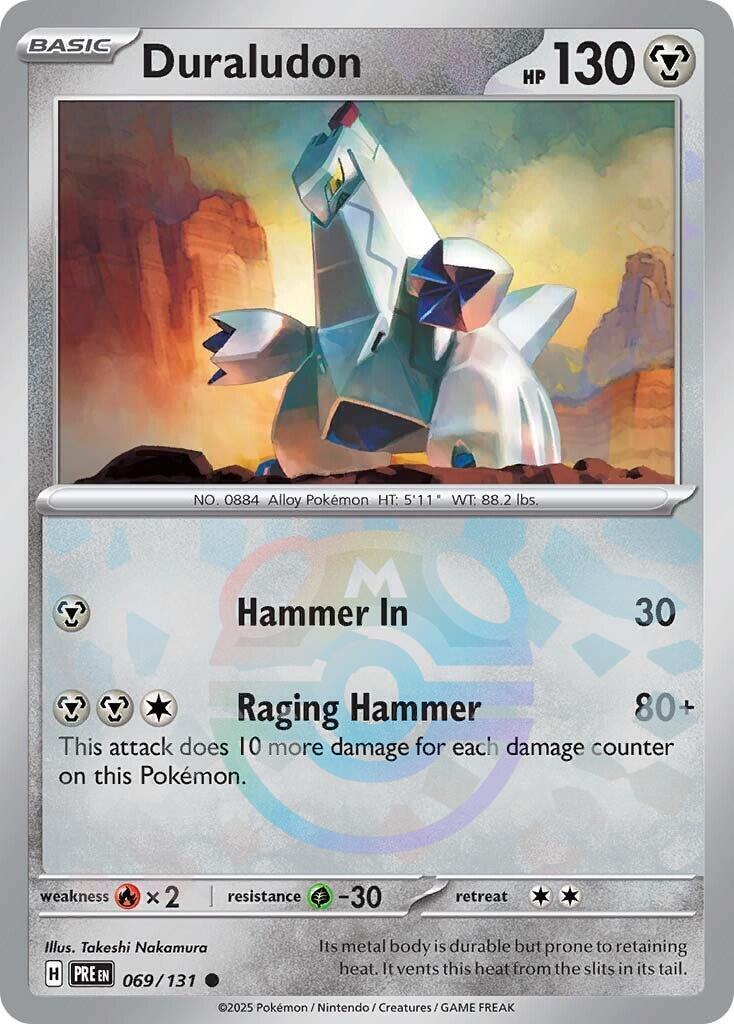 Duraludon (Master Ball Pattern) 069/131 Prismatic Evolutions Holo NM (Near Mint)