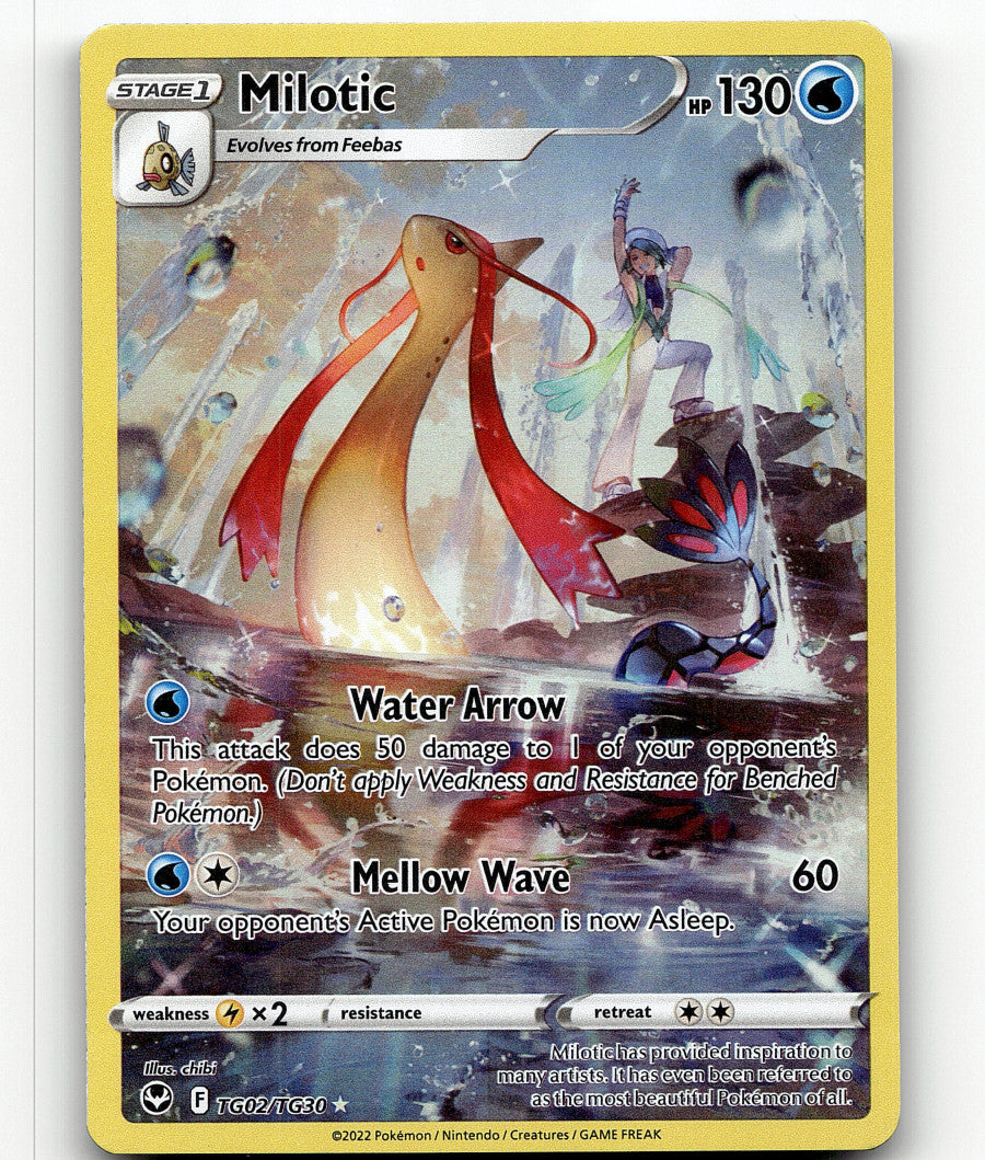 2022 POKEMON SWORD & SHIELD SILVER TEMPEST TG02 FULL ART/MILOTIC PSA 9