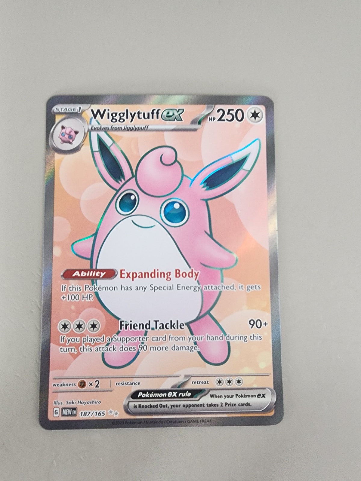 Wigglytuff ex 187/165 NM