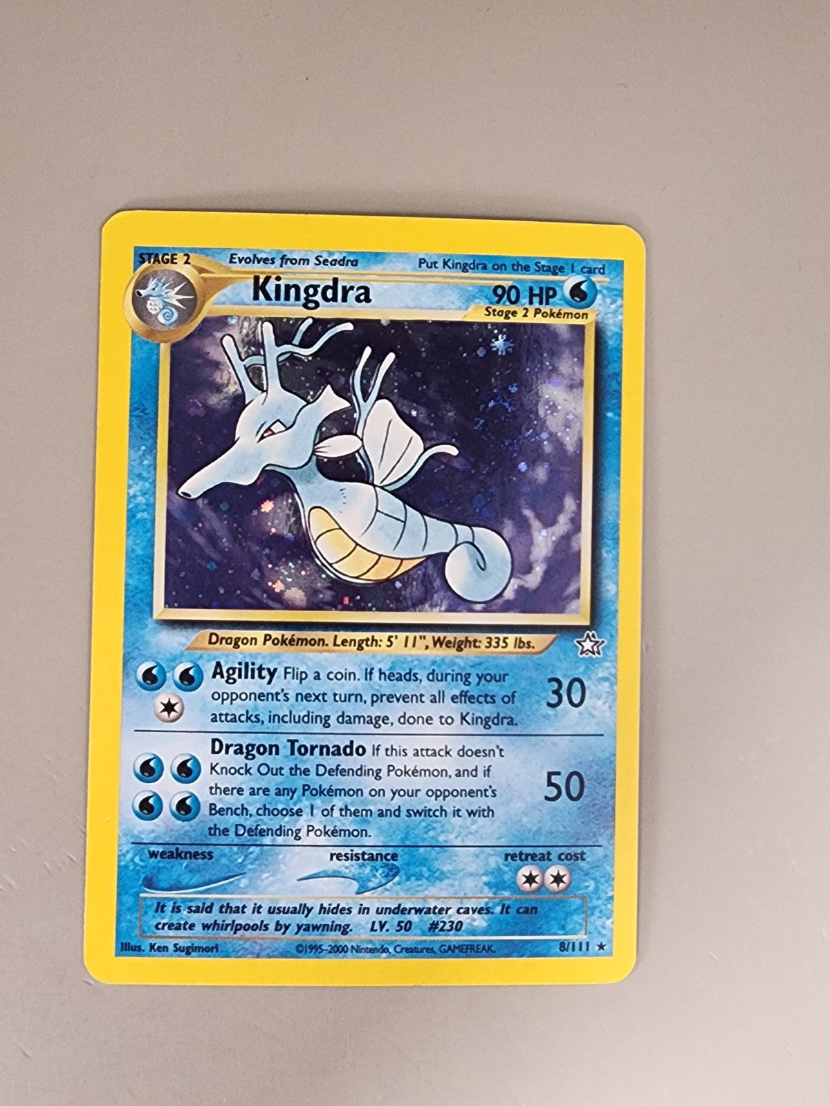 Kingdra 8/111 PL Holo Rare Neo Genesis Unlimited Edition Pokemon WOTC MP