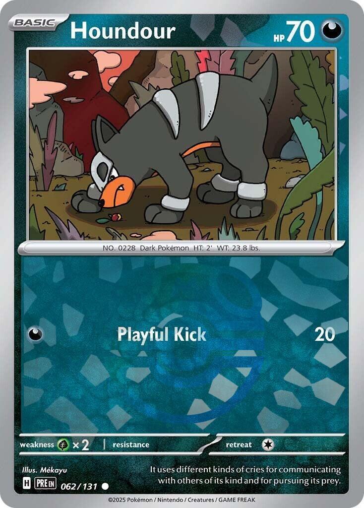 Houndour (Master Ball Pattern) 062/131 Prismatic Evolutions Holo NM