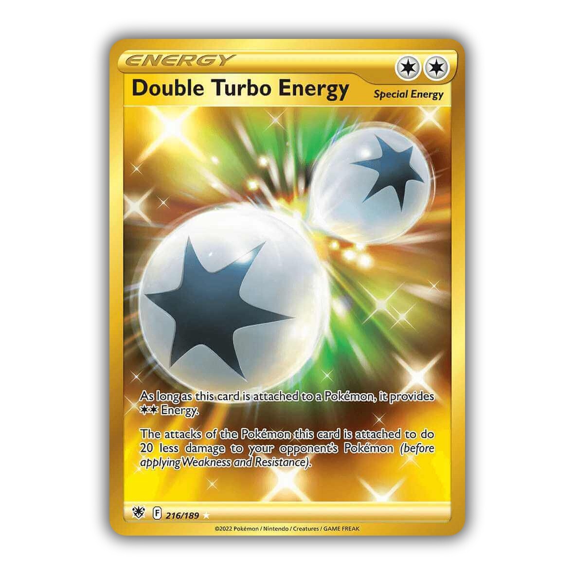 Pokémon TCG Double Turbo Energy Astral Radiance 216/189 Holo Secret Rare LP