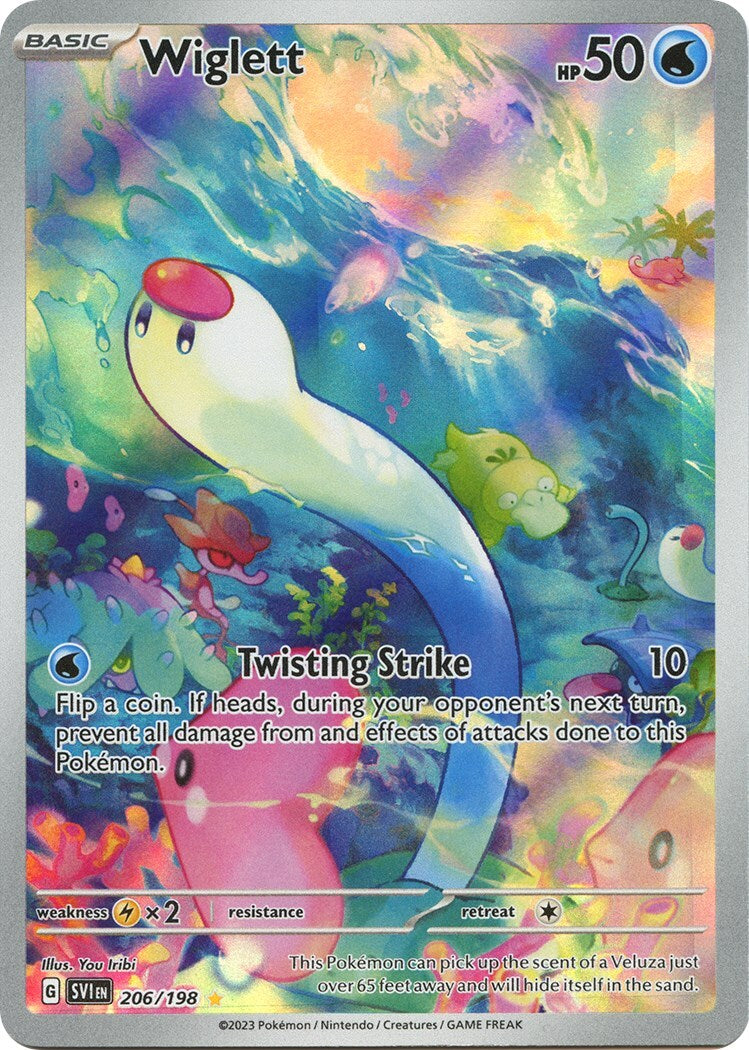Wiglett 206/198 SV01: Scarlet & Violet Base Set Holo Near Mint  (NM)