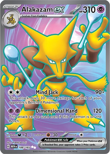 Alakazam ex 188/165 Sv: Scarlet & Violet 151 Holo PSA 9
