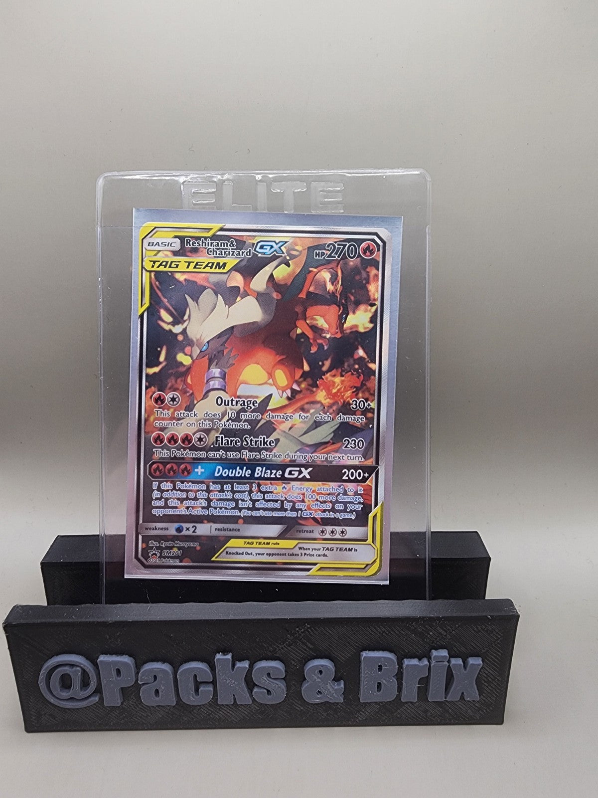 Reshiram & Charizard GX SM201 MP