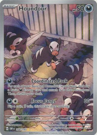 Houndour 204/197 Sv03: Obsidian Flames Holo PSA 9