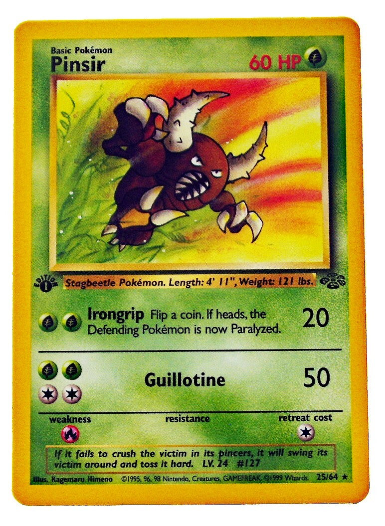Pinsir 25/64 Jungle FIRST EDITION Regular Lightly Played (LP)
