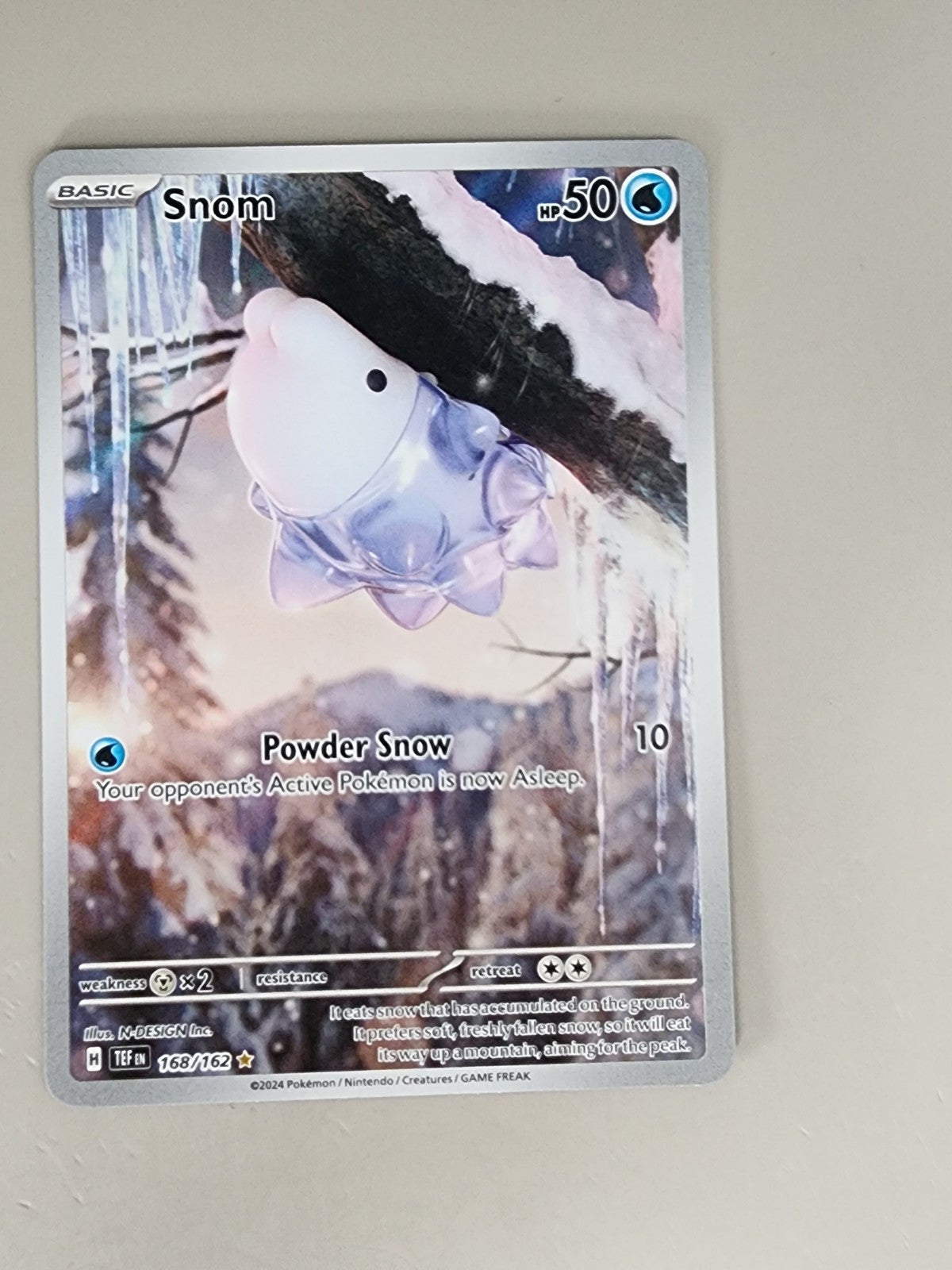 Pokémon TCG Snom 168/162 Temporal Forces Illustration Rare Holo Near Mint