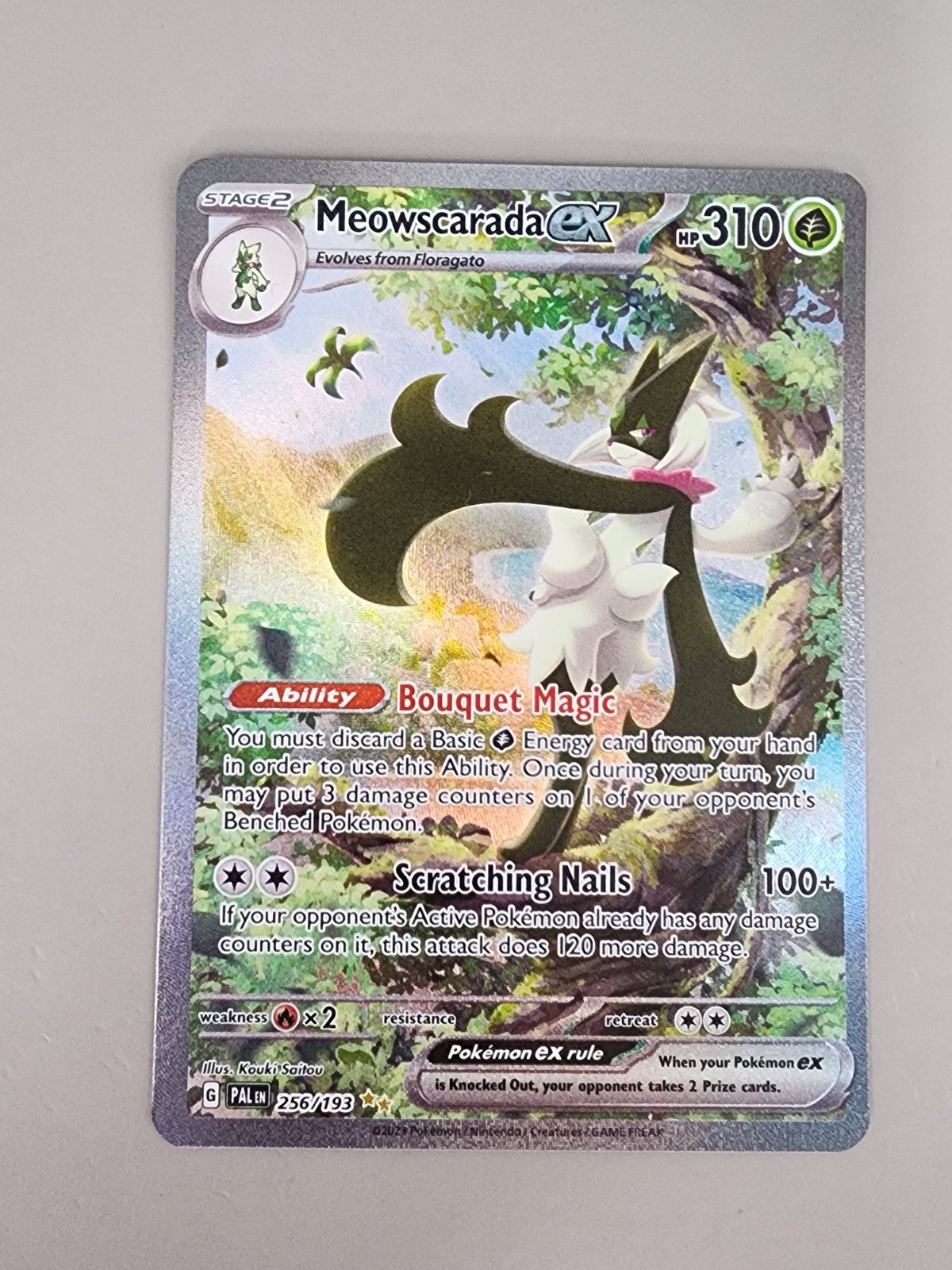 Pokemon Card - Meowscarada ex Paldea Evolved 256/193 Illustration Rare NM