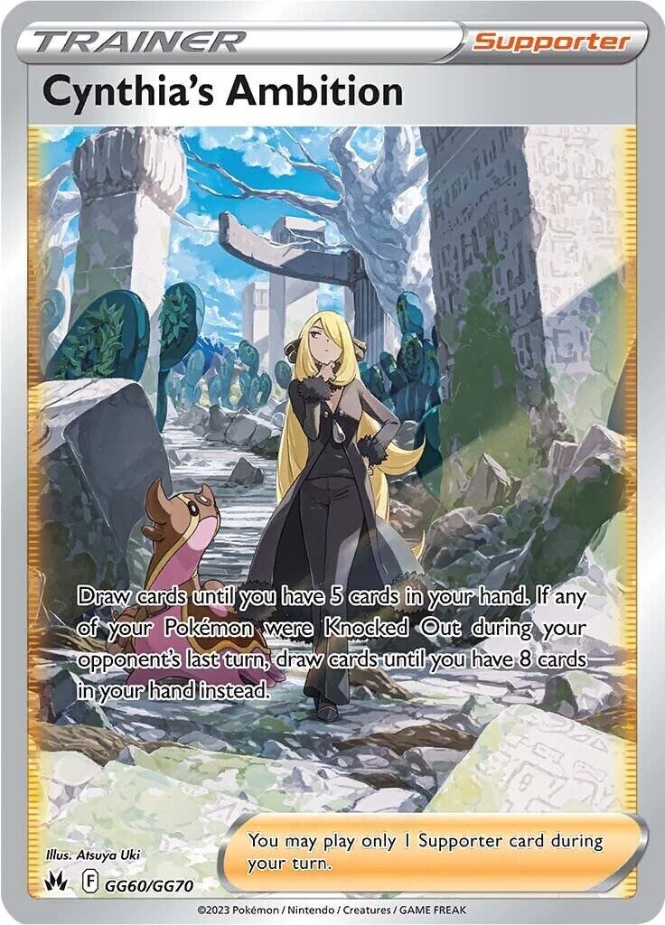 Cynthia's Ambition GG60/GG70 Crown Zenith: Galarian Gallery Holo Near Mint (NM)