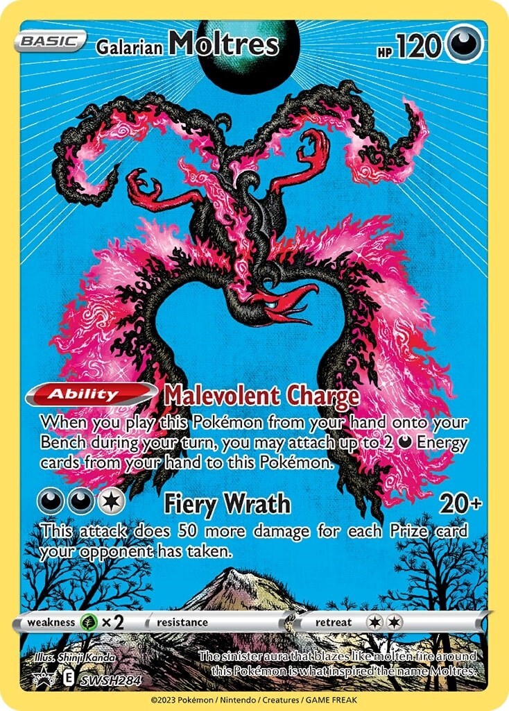 Galarian Moltres SWSH284 SWSH: Sword & Shield Promo Cards Holo PSA 9