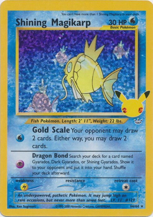 Shining Magikarp 66/64 Celebrations: Classic Collection Holo near Mint NM