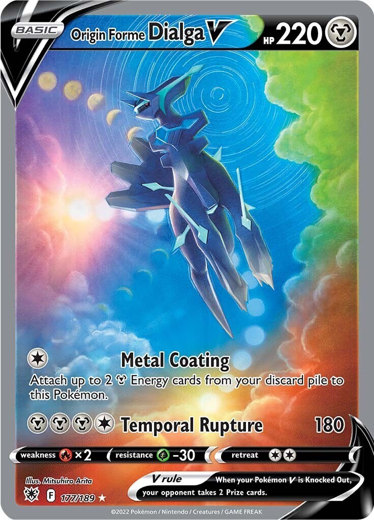 Origin Forme Dialga V (Alternate Full Art) 177/189 Near Mint (NM)