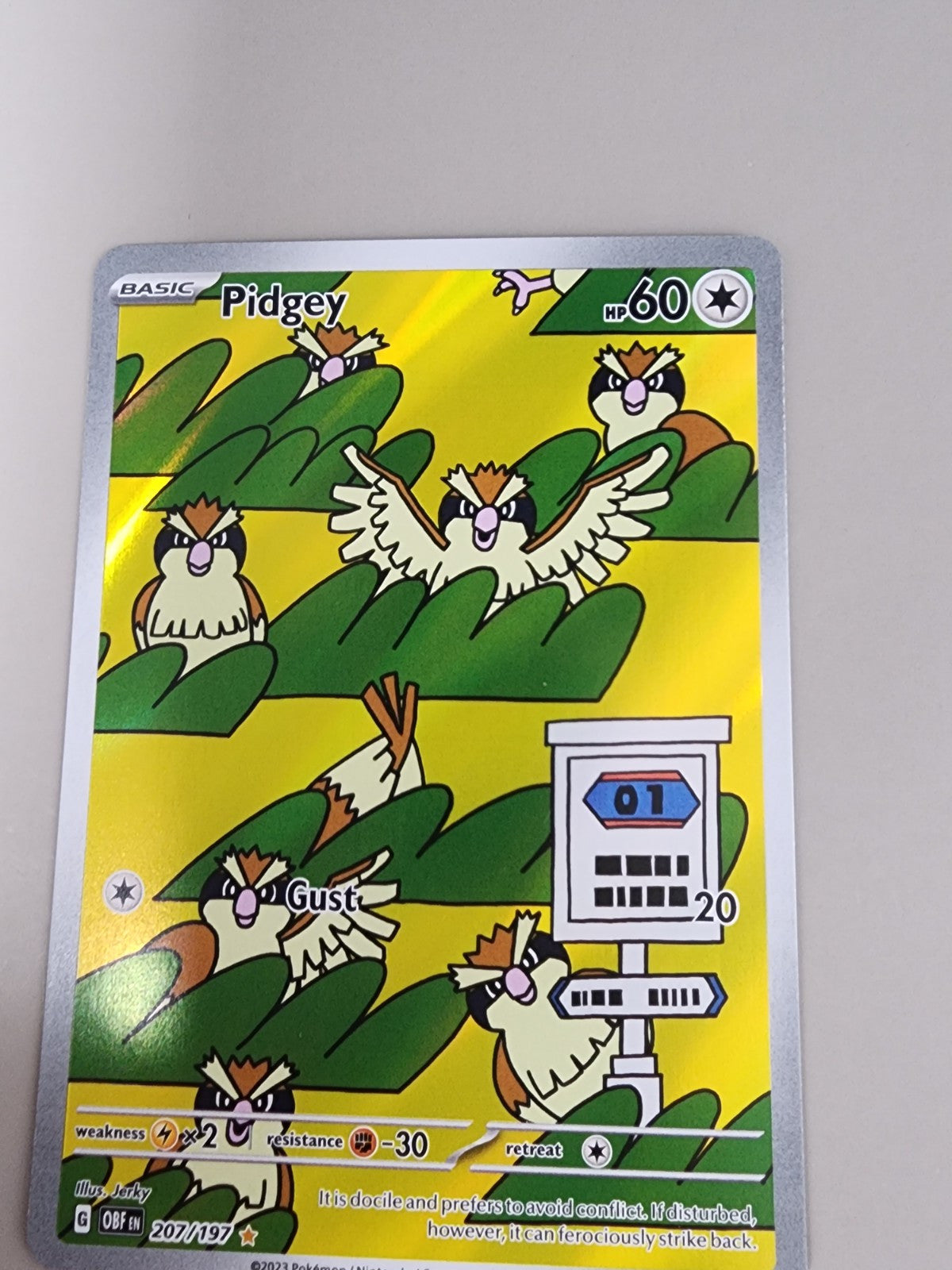 Pidgey 207/197 Obsidian Flames Holo