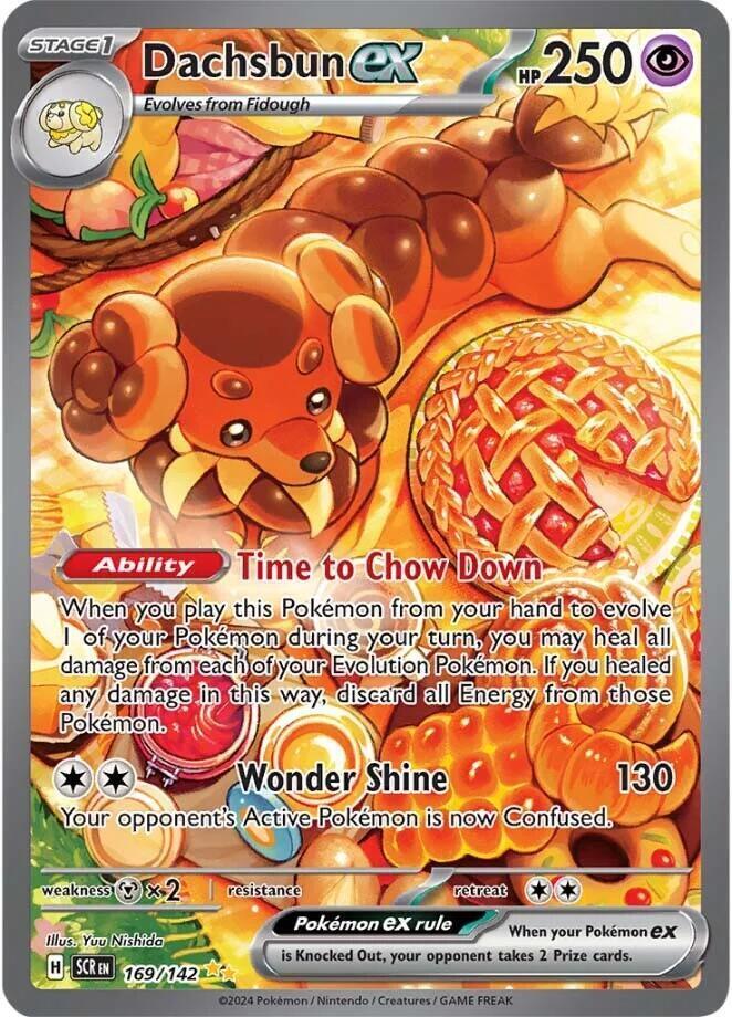 Dachsbun ex 169/142 Sv07: Stellar Crown Holo Dachsbun EX 169 Near Mint (NM)