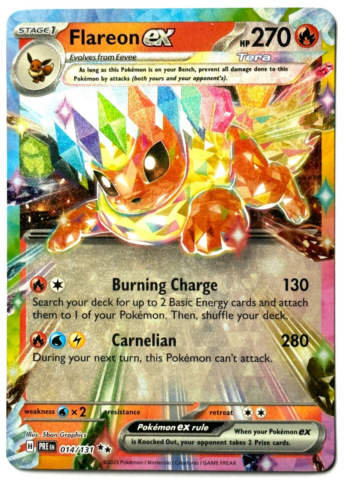 3-Flareon ex 014/131 Prismatic Evolutions Holo