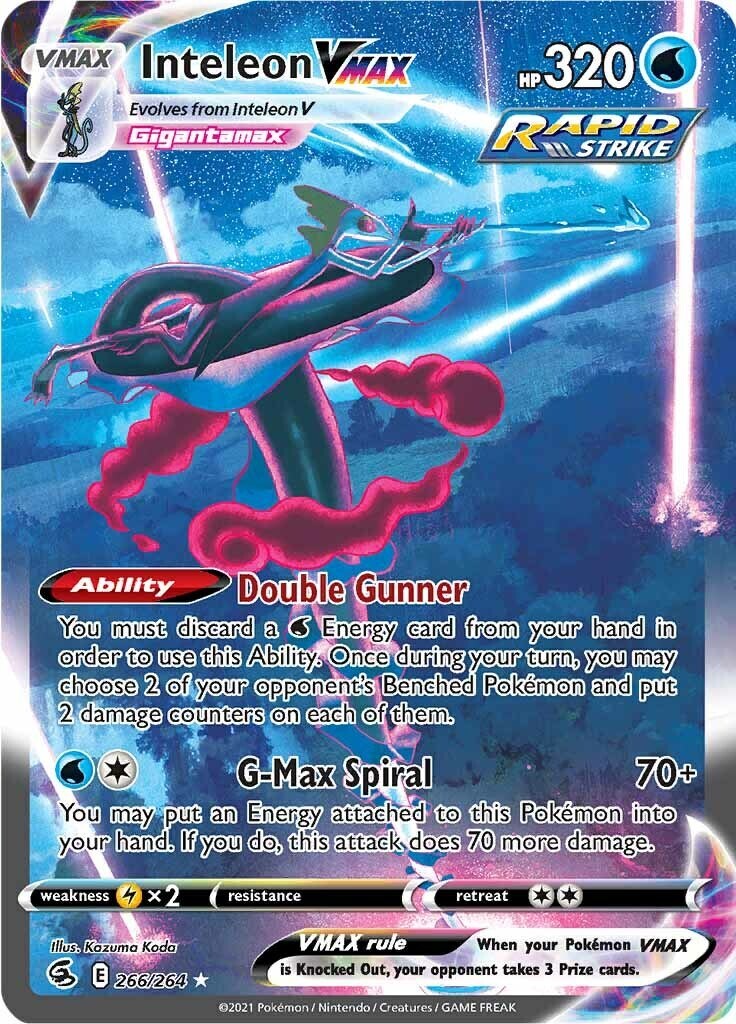 Inteleon VMAX 266/264 Swsh08: Fusion Strike Holo NM