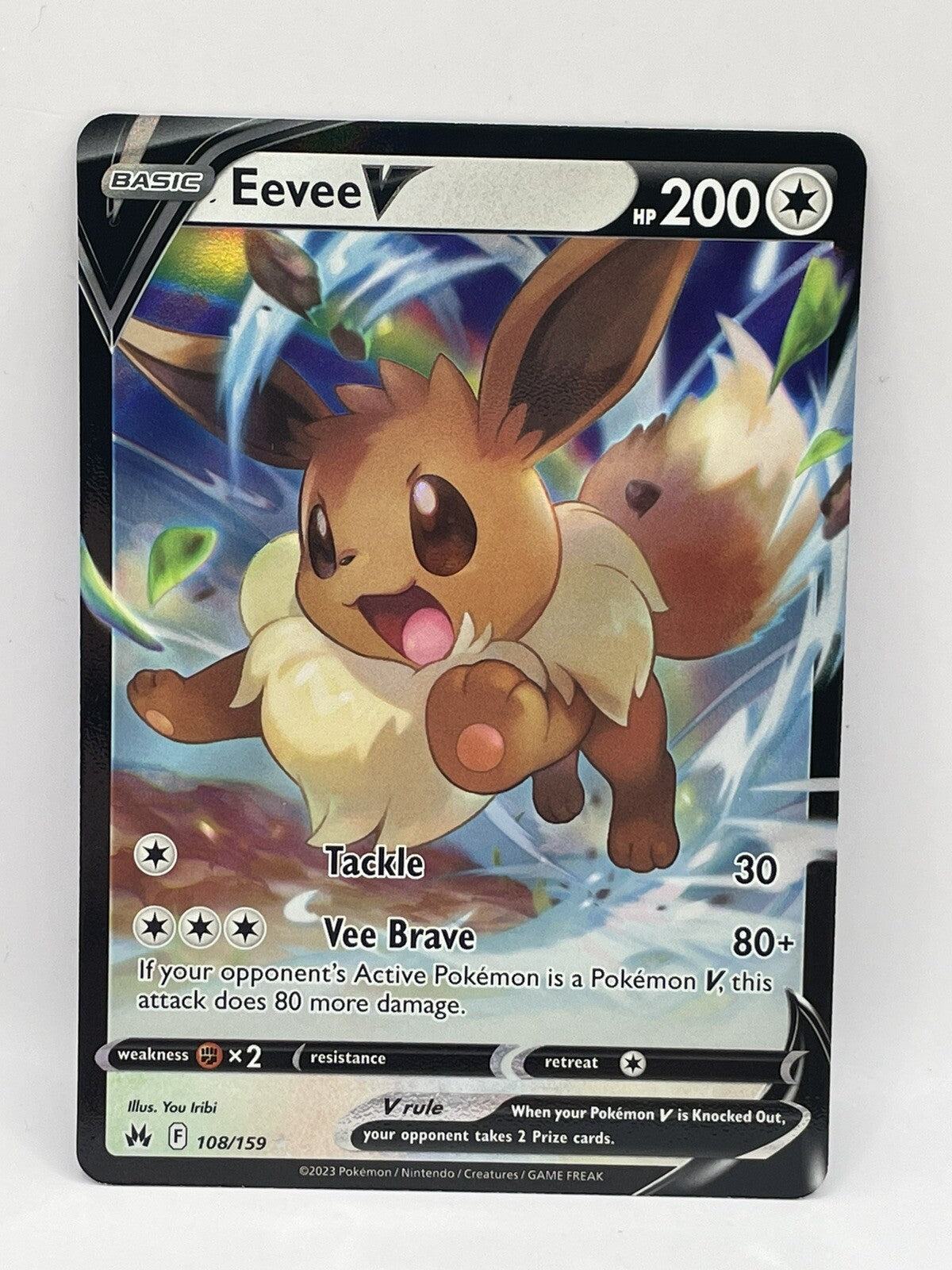 Eevee V 108/159 SWSH: Crown Zenith Holo Near Mint (NM)