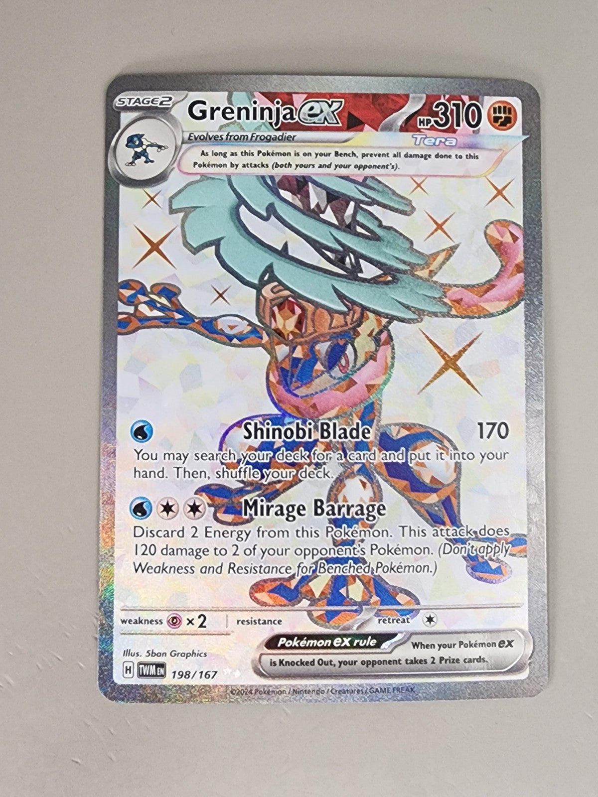 Greninja ex 198/167 Sv06: Twilight Masquerade Holo NM