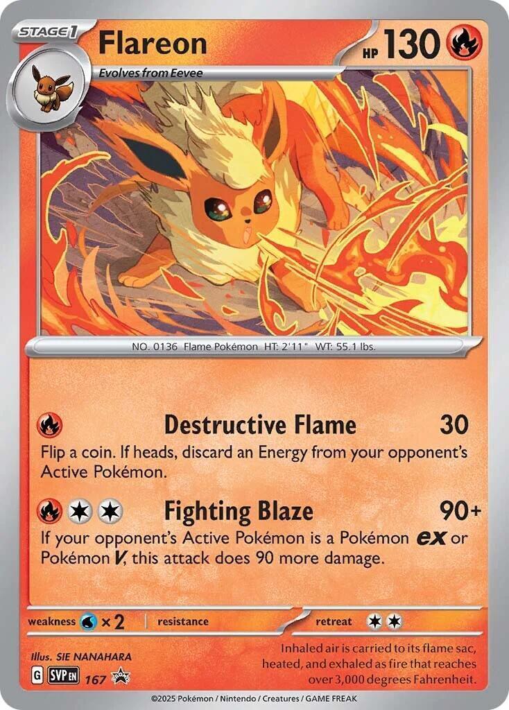 2025 POKEMON SVP EN-SV BLACK STAR PROMO 167 FLAREON PSA 9