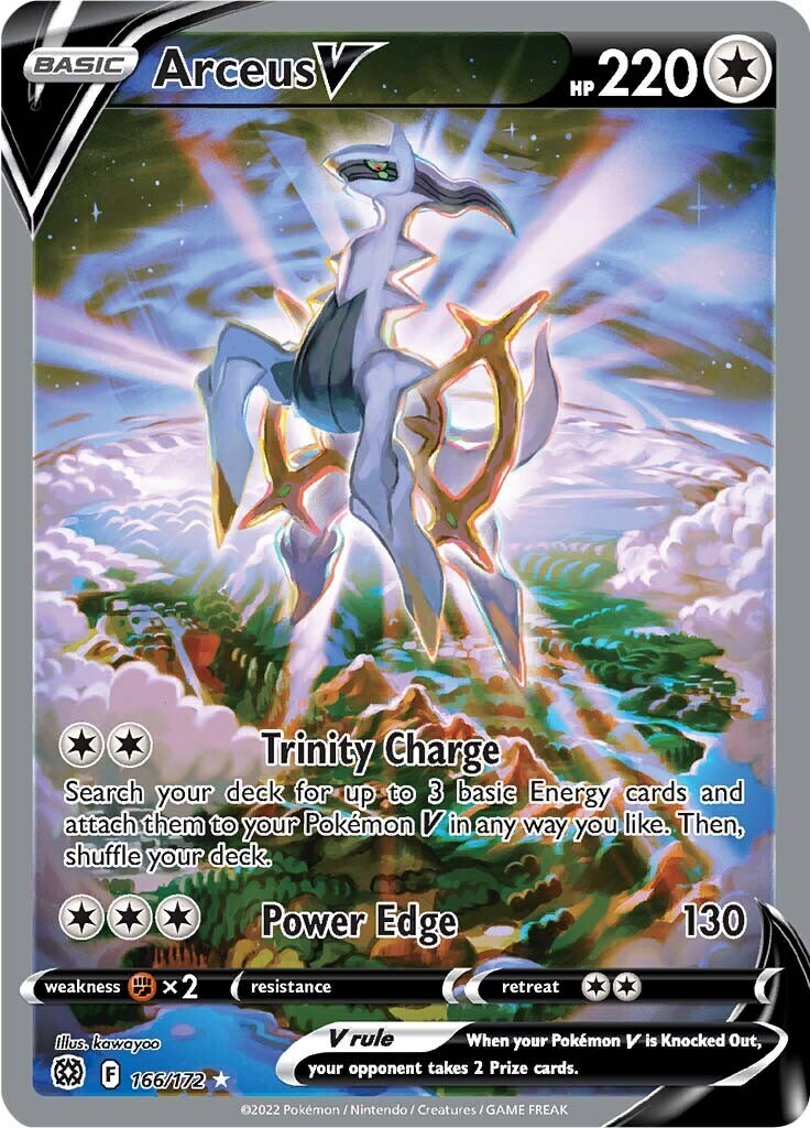 Arceus V  166 Swsh09: Brilliant Stars Holo Lightly Played (Dented)