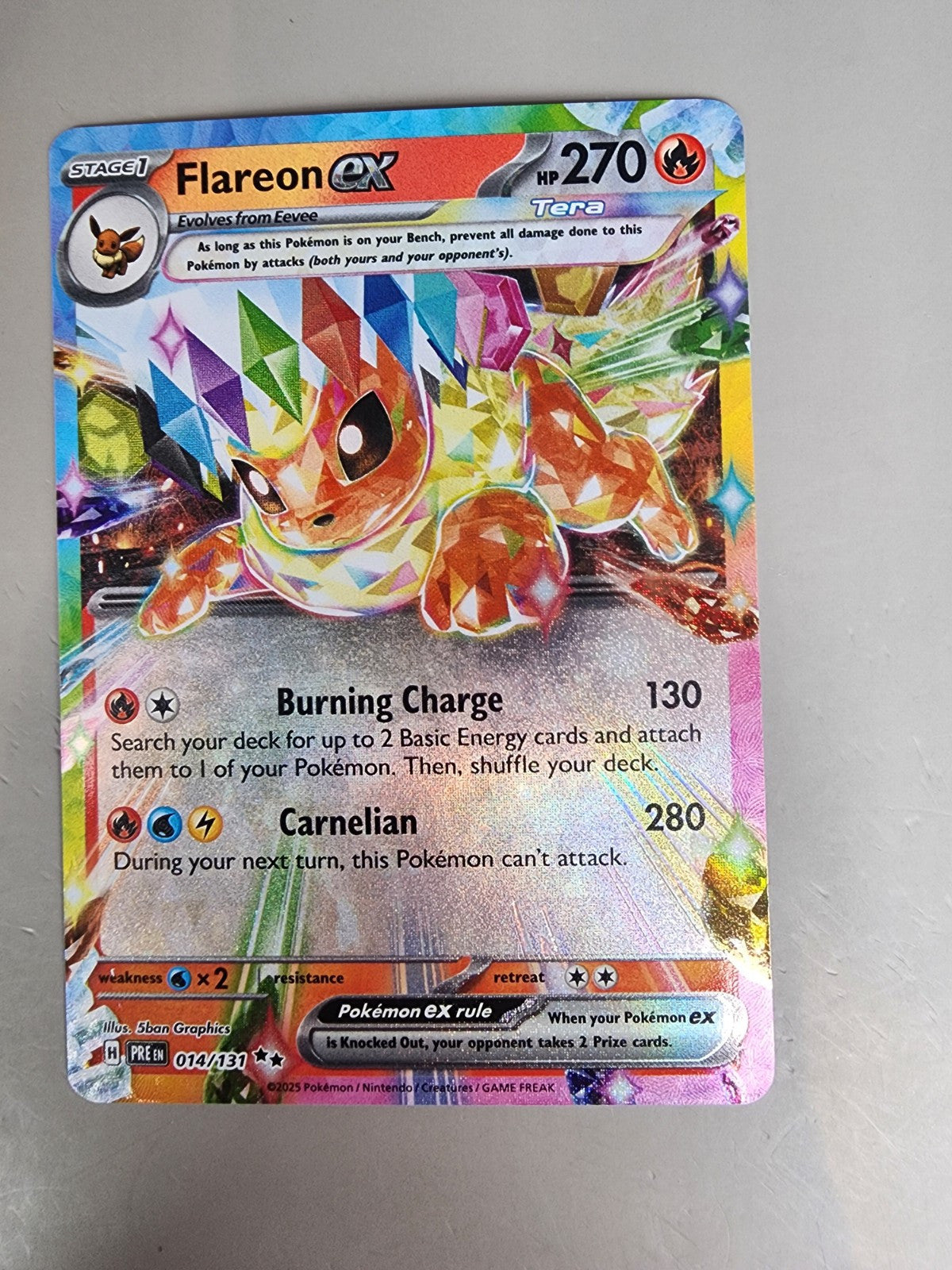 Flareon ex 014/131 Sv: Prismatic Evolutions Holo