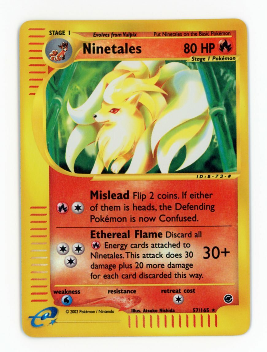 Ninetales 057/165 Expedition Base Set Reverse Holo Moderately Played MP